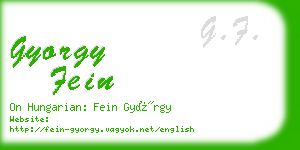 gyorgy fein business card